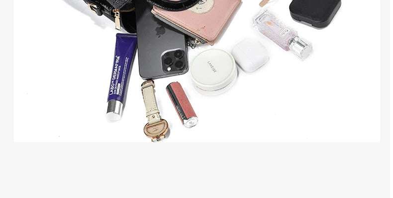 Crocodile Embossed Handbag, Casual Pu Leather ZipperShoulder Bag for Women, Trendy Versatile High-qualityDaily Commuting Bag