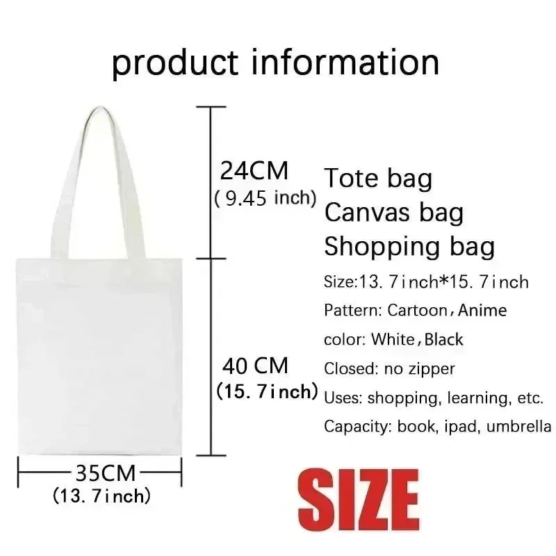 26 Letters Flower Tote Bag for Women Eco Reusable Shoulder BagsLarge Capacity Canvas Casual Harajuku Shopping Shopper Handbag