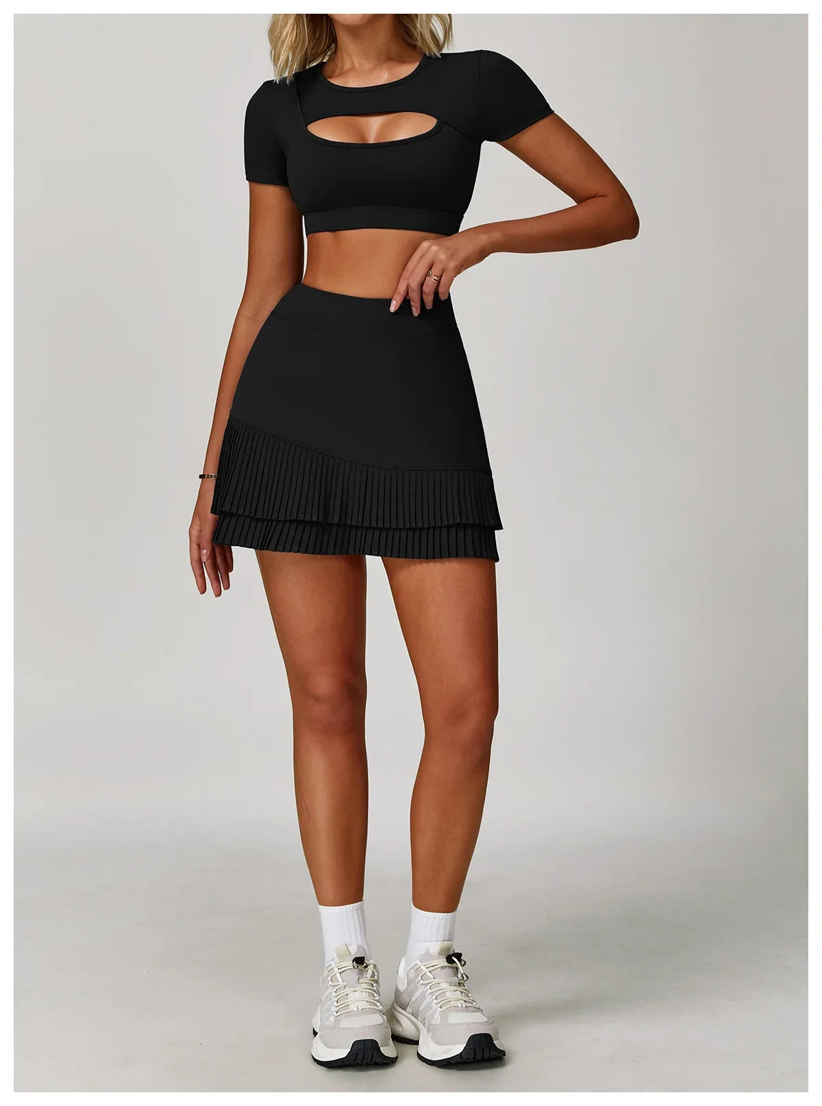 Women's Tight Fitting Sports T-shirt Quick Dry Short Sleeve Gym Tops Hollow Out Yoga T-shirt Running Exercise Fitness Sports Bra