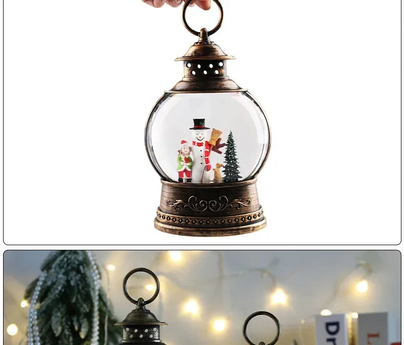 Christmas Easter Carnival Decorations Wind Lights Music Boxes Crystal Balls Santa Claus Tree Lights Ornaments Christmas Gifts