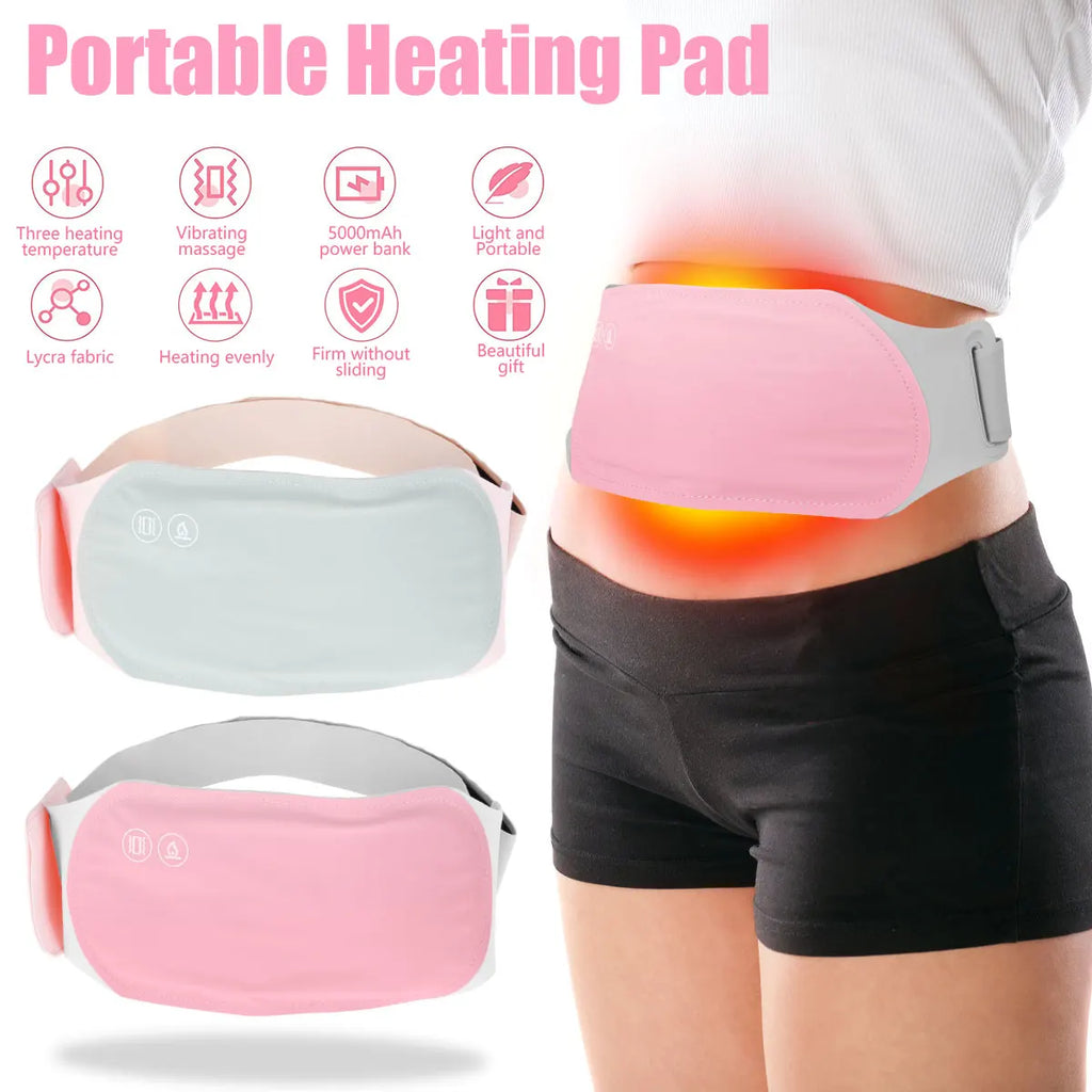 Portable Cordless Heating Pad for Menstrual Cramps Pain Relief Heating Pad for Period Cramps Heating Abdomen Warmer Xmas Gifts