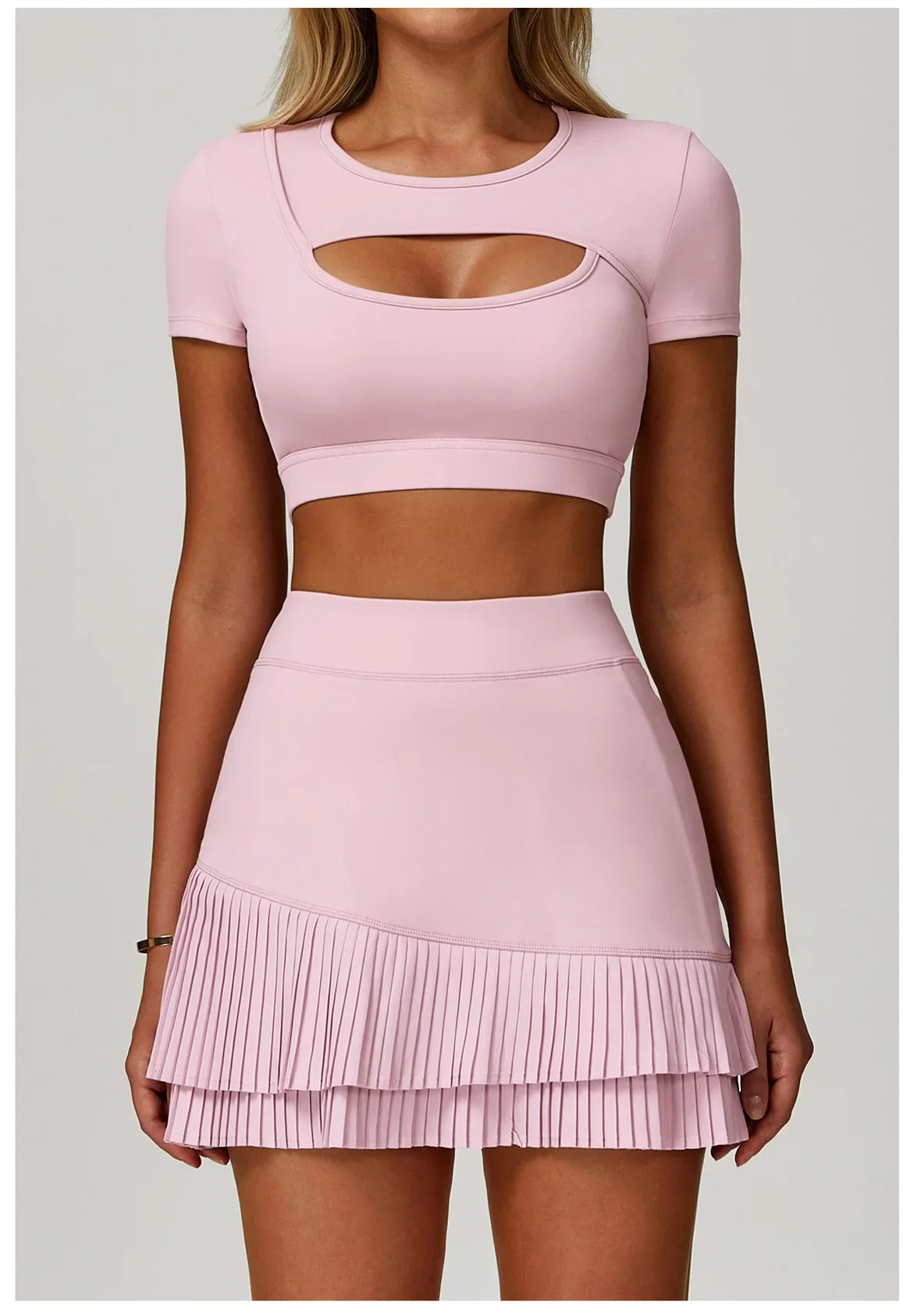 Women's Tight Fitting Sports T-shirt Quick Dry Short Sleeve Gym Tops Hollow Out Yoga T-shirt Running Exercise Fitness Sports Bra