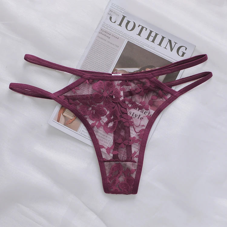 Women's Sexy And Fun Hollow Lace Underwear Easy to Wash And Dry, Traceless Antibacterial Underwear