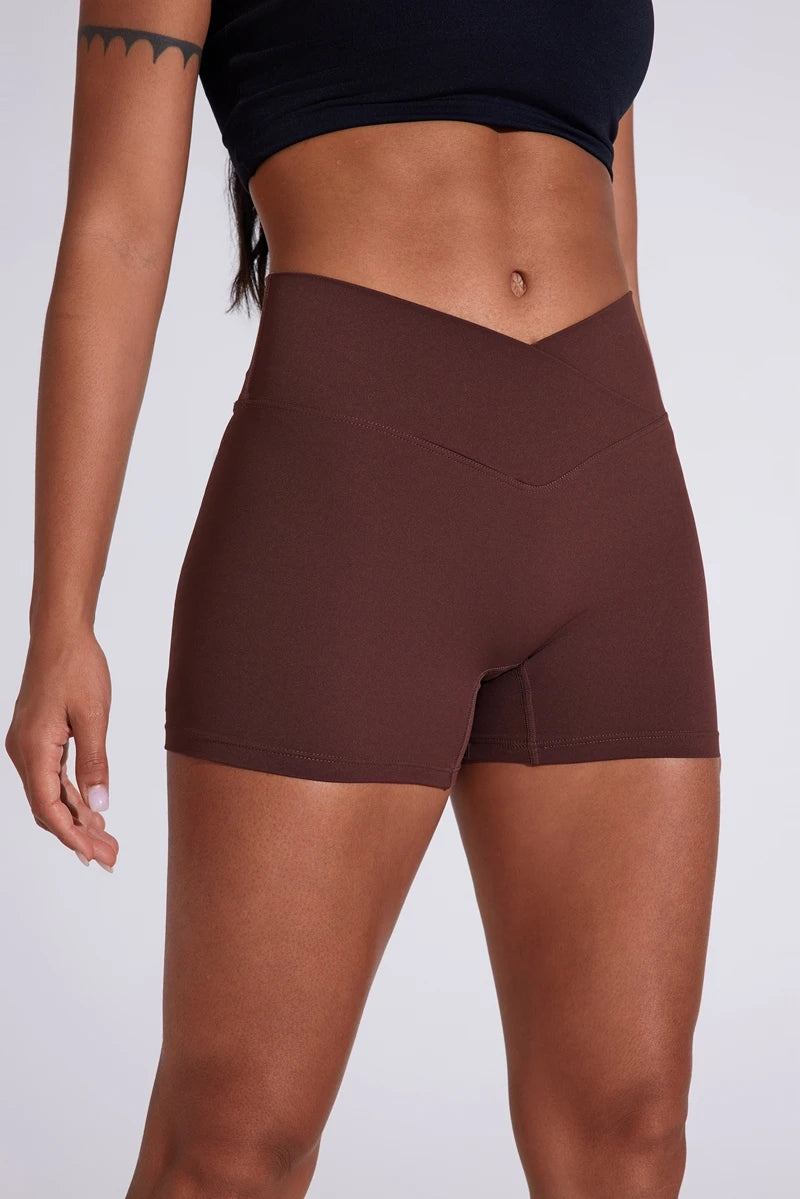 QINACTIVE Women's sports shorts high elasticity tight fitting high waist and buttocks Yoga shorts fitness outdoor sport