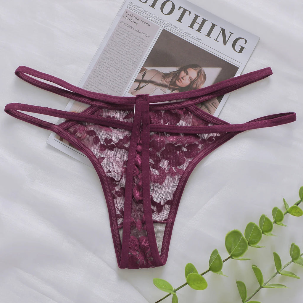 Women's Sexy And Fun Hollow Lace Underwear Easy to Wash And Dry, Traceless Antibacterial Underwear