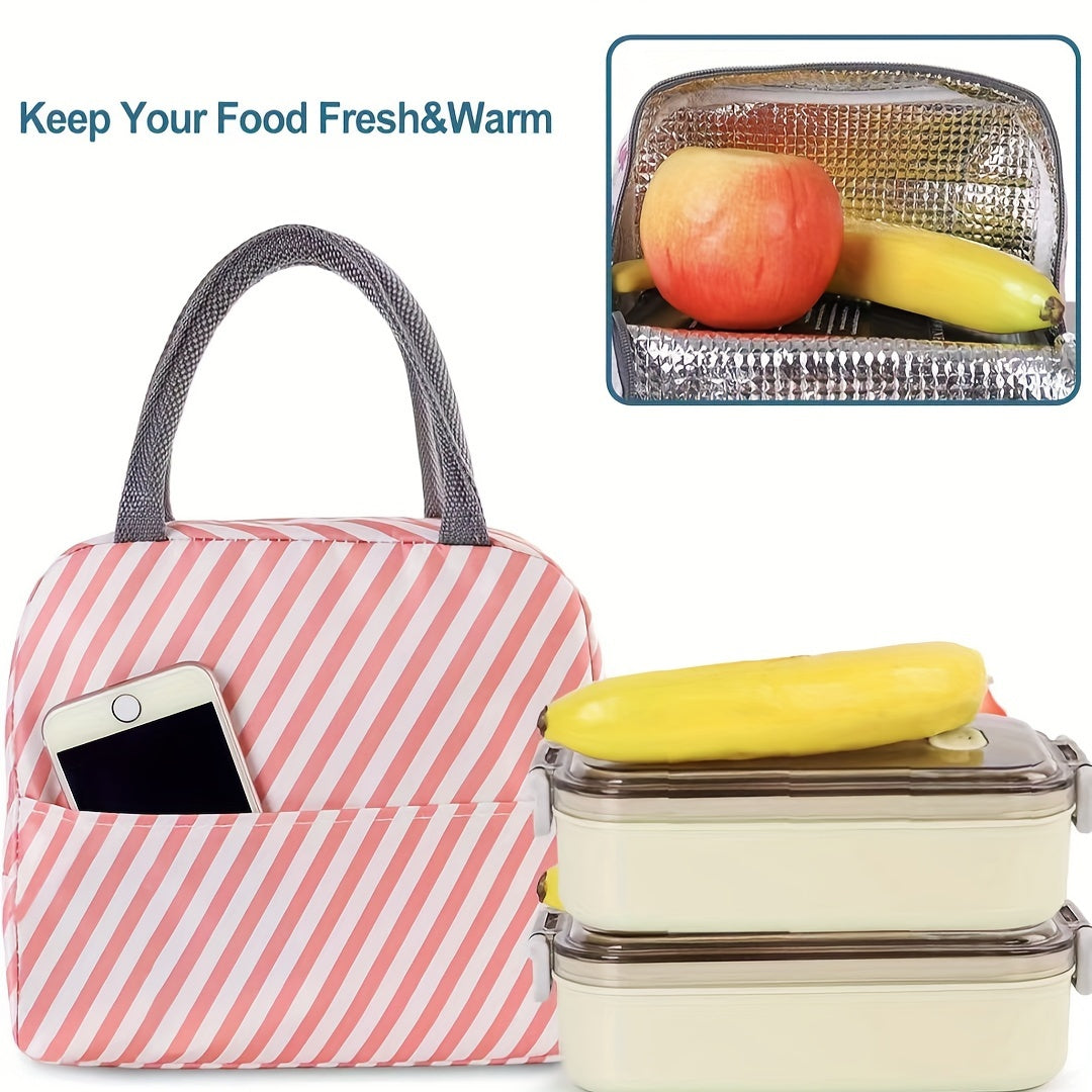 Grey/Green Thermal Insulated Lunch Box Bag with Cactus & Desert Print - Cute Cacti Design Lunch Tote, Picnic - PS Material Lunch Pack & s, Unisex Insulated Lunch Carrier, Lunch Bag For Women, Lunch Box For Women, Small Lunch